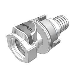 Female Thumb Latch - HFC Series to  19,0mm (3/4") Tube Connection, Panel Mount, PSU (Polysulfone), Shut-Off