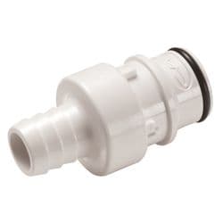 Male Thumb Latch - HFC Series to  12,7mm (1/2") Tube Connection, Straight, PSU (Polysulfone), Shut-Off