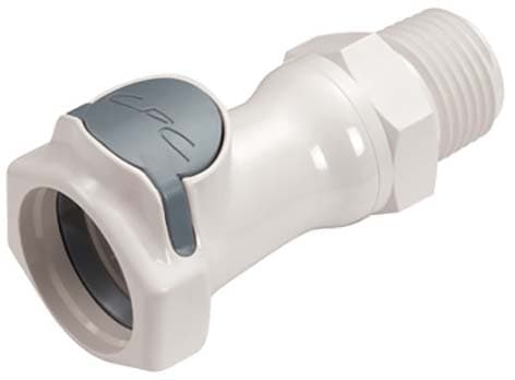 HFC Weibliche Schnellverschlusskupplung, offen, 1/2" NPT Gewinde, PSU weiß, bns (Bulk, unsteril)