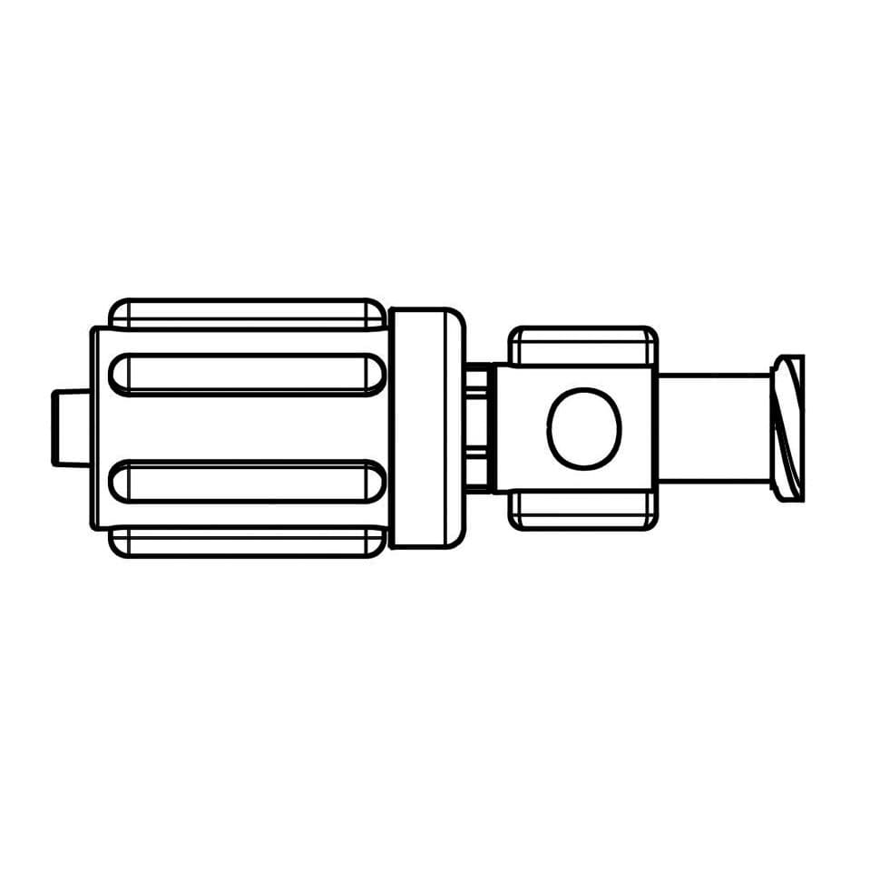 Gerade, Luer Männlich - Drehbarer Adapter zu Luer Weiblich - Gewinde, PC (Polycarbonate) Transparent, für PVC-Schläuche