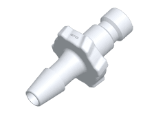 Straight, Blood Pressure (ISO/IEC 80369-5) Male to Tube Fitment 3,2mm (1/8") ID, PA (Polyamide) White,