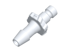 Straight, Blood Pressure (ISO/IEC 80369-5) Male to Tube Fitment 4,0mm (5/32") ID, PA (Polyamide) White,