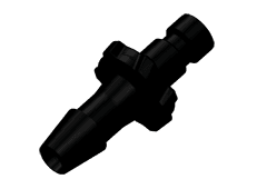 Straight, Blood Pressure (ISO/IEC 80369-5) Male to Tube Fitment 4,0mm (5/32") ID, PA (Polyamide) Black,