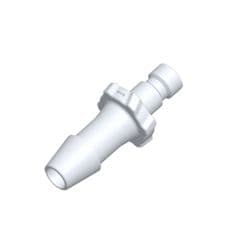  Male Bayonet to 4,8 mm (3/16") Tube Connection, Straight, PA (Polyamide), White