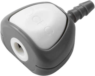 Straight, Blood Pressure Connector Female to 200 Series Barb 3,2mm (1/8") ID, ABS (Acrylonitrile butadiene styrene),