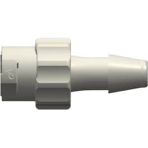 Gerade, Vierteldrehung - BPL-Serie Weiblich zu 200 Series Schlauchtülle 4,0mm (5/32") ID, ABS (Acrylonitrile butadiene styrene) Weiß, Kompatibel mit 10 Series Schnellkupplung Couplings