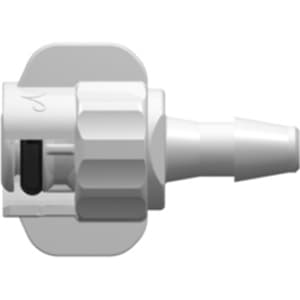 Gerade Geflügelt, Vierteldrehung - BPL-Serie Männlich zu 200 Series Schlauchtülle 3,2mm (1/8") ID, ABS/Acetal Weiß, Kompatibel mit 10 Series Schnellkupplung Couplings