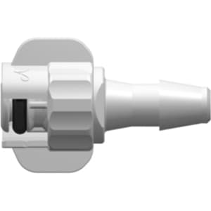 Gerade Geflügelt, Vierteldrehung - BPL-Serie Männlich zu 200 Series Schlauchtülle 4,0mm (5/32") ID, ABS/Acetal Weiß, Kompatibel mit 10 Series Schnellkupplung Couplings
