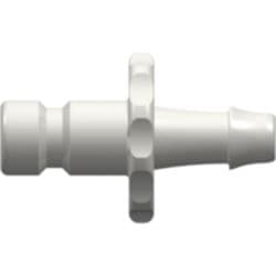  Male Bayonet to 3,2 mm (1/8") Tube Connection, Straight, PA (Polyamide), White