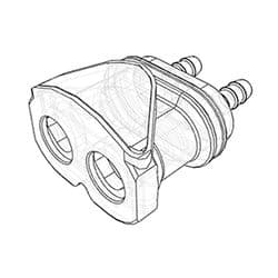 Female Thumb Latch - DPC Series to  6,4mm (1/4") Tube Connection, Straight, Acetal, Open-Flow