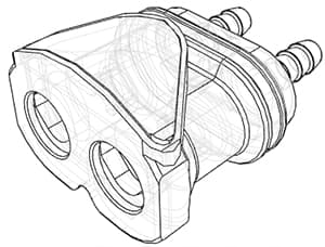 Straight, Thumb Latch - DPC Series Female to Tube Fitment 6,4mm (1/4") ID, Acetal White, Plastic Latch