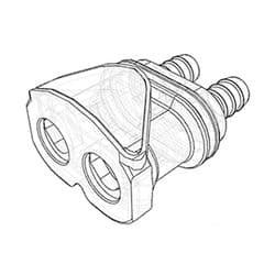 Female Thumb Latch - DPC Series to  9,5mm (3/8") Tube Connection, Straight, Acetal, Shut-Off