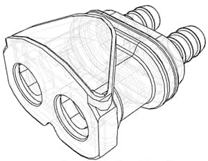 Straight, Thumb Latch - DPC Series Female to Tube Fitment 9,5mm (3/8") ID, Acetal White, Plastic Latch