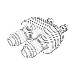 Male Thumb Latch - DPC Series to  6,4mm (1/4") Tube Connection, Straight, Acetal, Shut-Off