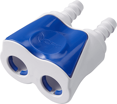 Straight, Thumb Latch - DTLD Series Female to Tube Fitment 9,5mm (3/8") ID, ABS (Acrylonitrile butadiene styrene) White,