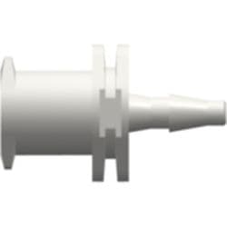 Female Luer Lock to Tube Connection 1,6mm (1/16"), Straight, PA (Polyamide), White