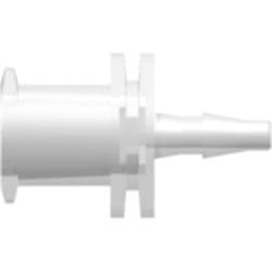 Female Luer Lock to Tube Connection 1,6mm (1/16"), Straight, PP (Polypropylene) - Animal Free, Natural