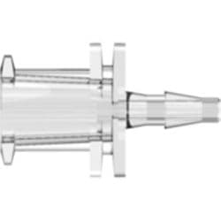 Female Luer Lock to Tube Connection 1,6mm (1/16"), Straight, PC (Polycarbonate), Clear