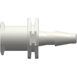 Female Luer Lock to Tube Connection 2,4mm (3/32"), Straight, PA (Polyamide), White