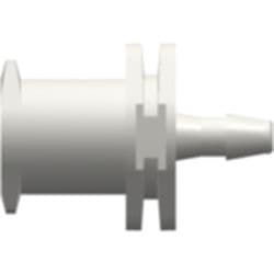 Female Luer Lock to Tube Connection 1,6mm (1/16"), Straight, PA (Polyamide), White