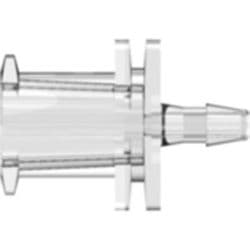 Female Luer Lock to Tube Connection 1,6mm (1/16"), Straight, PC (Polycarbonate), Clear