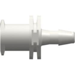 Female Luer Lock to Tube Connection 2,4mm (3/32"), Straight, PA (Polyamide), White