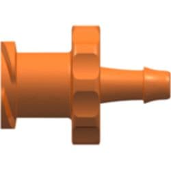 Female Luer Thread to Tube Connection 2,4mm (3/32"), Straight, PA (Polyamide), Orange