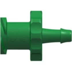 Female Luer Thread to Tube Connection 2,4mm (3/32"), Straight, PA (Polyamide), Green