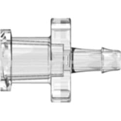 Female Luer Thread to Tube Connection 2,4mm (3/32"), Straight, PC (Polycarbonate), Clear