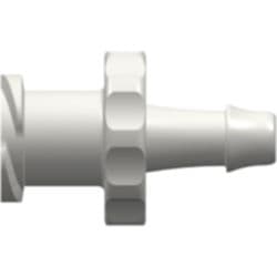 Female Luer Thread to Tube Connection 3,2mm (1/8"), Straight, PA (Polyamide), White