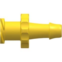 Female Luer Thread to Tube Connection 4,0mm (5/32"), Straight, PA (Polyamide), Yellow