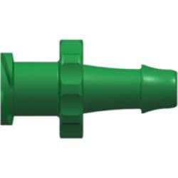 Female Luer Thread to Tube Connection 4,0mm (5/32"), Straight, PA (Polyamide), Green