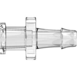 Female Luer Thread to Tube Connection 4,0mm (5/32"), Straight, PC (Polycarbonate), Clear