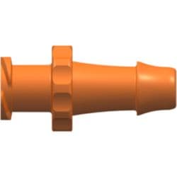 Female Luer Thread to Tube Connection 4,8mm (3/16"), Straight, PA (Polyamide), Orange