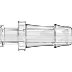 Female Luer Thread to Tube Connection 6,4mm (1/4"), Straight, PC (Polycarbonate), Clear