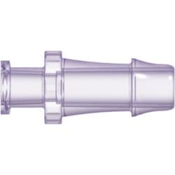 Female Luer Thread to Tube Connection 6,4mm (1/4"), Straight, PC (Polycarbonate) - Radiostable, Clear