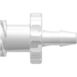 Female Luer Thread to Tube Connection 2,4mm (3/32"), Straight, PP (Polypropylene) - Animal Free, Natural