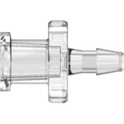 Female Luer Thread to Tube Connection 2,4mm (3/32"), Straight, PC (Polycarbonate), Clear