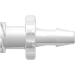 Female Luer Thread to Tube Connection 3,2mm (1/8"), Straight, PP (Polypropylene) - Animal Free, Natural