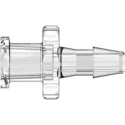 Female Luer Thread to Tube Connection 3,2mm (1/8"), Straight, PC (Polycarbonate), Clear