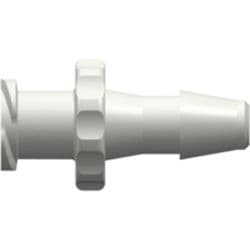 Female Luer Thread to Tube Connection 4,0mm (5/32"), Straight, PA (Polyamide), White