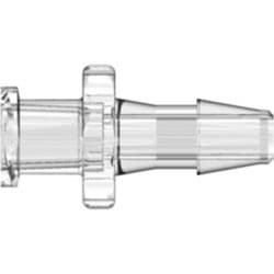 Female Luer Thread to Tube Connection 4,0mm (5/32"), Straight, PC (Polycarbonate), Clear