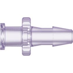 Female Luer Thread to Tube Connection 4,0mm (5/32"), Straight, PC (Polycarbonate) - Radiostable, Clear