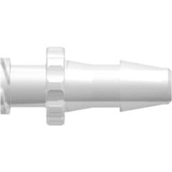 Female Luer Thread to Tube Connection 4,8mm (3/16"), Straight, PP (Polypropylene) - Animal Free, Natural