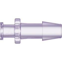 Female Luer Thread to Tube Connection 6,4mm (1/4"), Straight, PC (Polycarbonate) - Radiostable, Clear