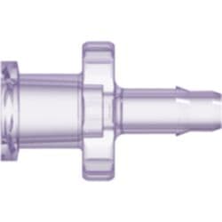 Female Luer Thread to Tube Connection 3,2mm (1/8"), Straight, PC (Polycarbonate) - Radiostable, Clear