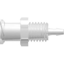 Female Luer Thread to Tube Connection 1,6mm (1/16"), Panel Mount, PP (Polypropylene) - Animal Free, Natural