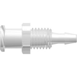 Female Luer Thread to Tube Connection 2,4mm (3/32"), Panel Mount, PP (Polypropylene) - Animal Free, Natural