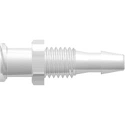 Female Luer Thread to Tube Connection 3,2mm (1/8"), Panel Mount, PP (Polypropylene) - Animal Free, Natural