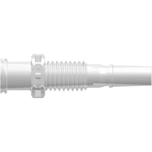 Panel Mount, Luer Female - Thread to Luer Male - Rotating Adaptor, PP (Polypropylene) - Animal Free Natural, Can be used with separate rotating lock ring (FSLLR)